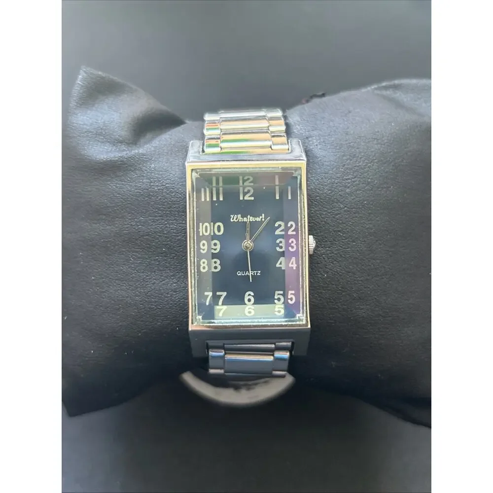 Whatever! Navy Blue Dial Silver Tone Women’s Quartz Watch